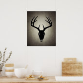 Der Hunting Skull w/ Antlers Poster (Keuken)