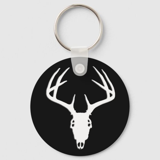 Der Hunting Skull w/ Antlers Sleutelhanger (Voorkant)