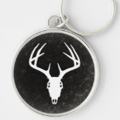 Der Hunting Skull w/ Antlers Sleutelhanger (Voorkant)