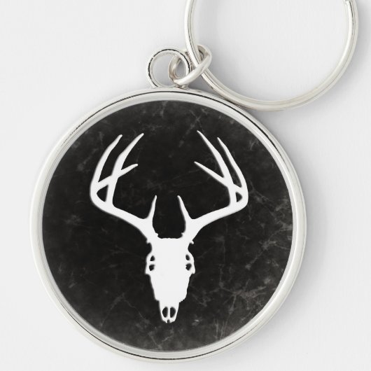 Der Hunting Skull w/ Antlers Sleutelhanger (Voorkant)