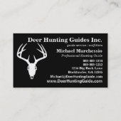 Der Hunting Skull w/ Antlers Visitekaartje (Achterkant)