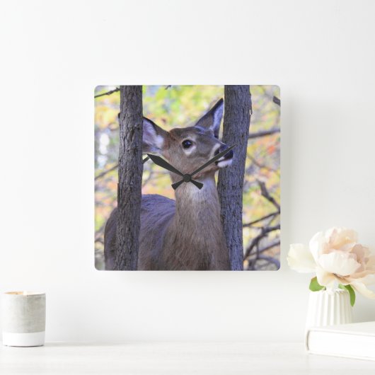 Der in het hout vierkante klok (Huis)