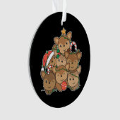 Der kerstboom Funny Animal Kerstmenorum Ornament (voorkant)