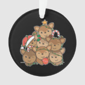 Der kerstboom Funny Animal Kerstmenorum Ornament (voorkant)