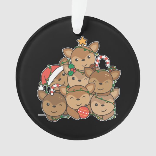 Der kerstboom Funny Animal Kerstmenorum Ornament (voorkant)