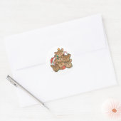 Der kerstboom Funny Animal Kerstmis Classic Ronde Sticker (Envelop)