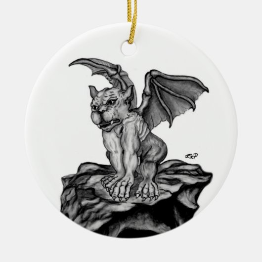 Der kleine Golem Gargoyle Keramisch Ornament (Voorkant)
