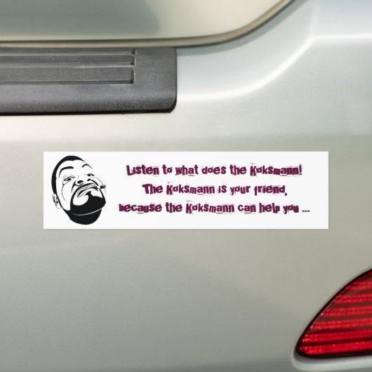 Der Koksmann sagt... Bumpersticker (Op auto)