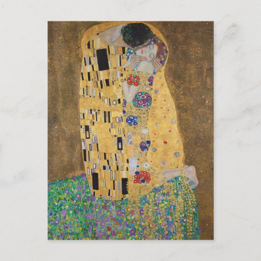 Der Kuss (Liebespaar) The kiss (lovers) 1908 Briefkaart (Voorkant)