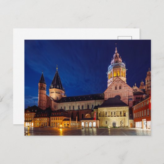 Der Mainzer Dom in Rheinland Pfalz Briefkaart (Voorkant / Achterkant)