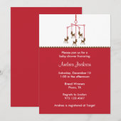 Der Mobile Baby Shower-uitnodigingen Kaart (Voorkant / Achterkant)