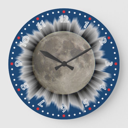 Der Mond, la lune, la luna, the moon Uhr Grote Klok (Voorkant)
