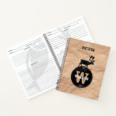 Der Monogram Onderdruk Rustic Brown Kraft Recipe Notitieboek (Binnen)