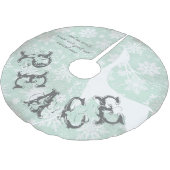 Der Peace and Good Will Holiday Tree Skirt Kerstboom Rok (Gekanteld)