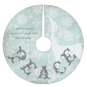 Der Peace and Good Will Holiday Tree Skirt Kerstboom Rok (Voorkant)