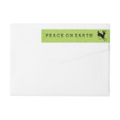 Der Peace on Earth Green Holiday Wraparound Label (Achterkant)