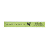 Der Peace on Earth Green Holiday Wraparound Label (Individueel)