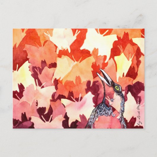 Der Rabe schreckt die Schmetterlinge auf Briefkaart (Voorkant)