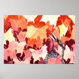 Der Rabe schreckt die Schmetterwasauf Poster