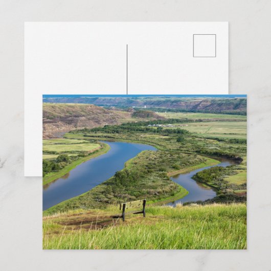 Der Red Deer River in Alberta Kanada Briefkaart (Voorkant / Achterkant)