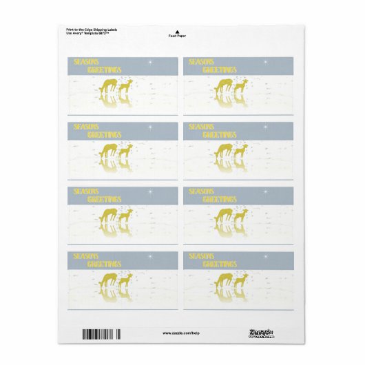 Der Reflection-Star-Je aangepaste verzendlabels Etiket (Full Sheet)