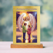 Der Schutzengel begleitet Dich Acryl Bord (Neutraal)