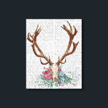 Der Skull met bloemen Canvas Afdruk<br><div class="desc">Dieren en Natuur</div>