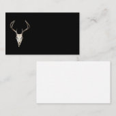 Der Skull op Black | Uitstekers | Taxidermist Visitekaartje (Voorkant / Achterkant)