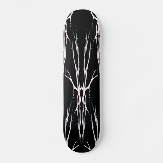 Der Skull Tribal Tattoo Design - wit op zwart Persoonlijk Skateboard (Voorkant)