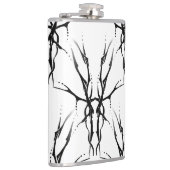 Der Skull Tribal Tattoo Digital Black en White Heupfles (Rechts)