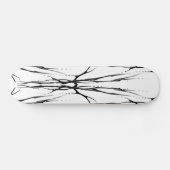 Der Skull Tribal Tattoo Digital Black en White Persoonlijk Skateboard (Horizontaal)