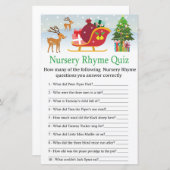 Der slee met cadeaus Nursery Rhyme Quiz game (Voorkant / Achterkant)