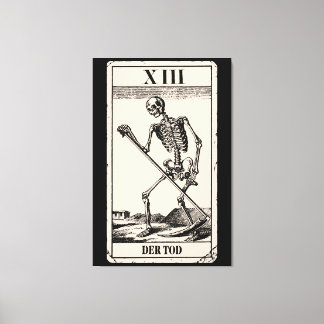 Der Tod / Death Tarot Card Canvas Afdruk