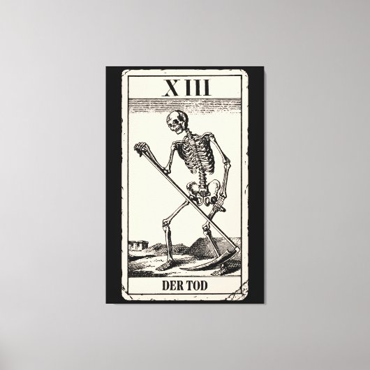 Der Tod / Death Tarot Card Canvas Afdruk (Voorkant)