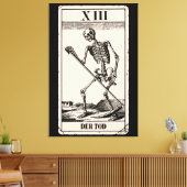 Der Tod / Death Tarot Card Canvas Afdruk (Insitu (Woonkamer))