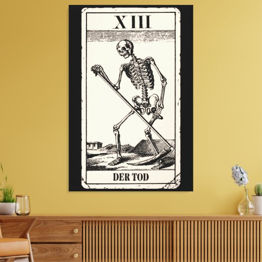 Der Tod / Death Tarot Card Canvas Afdruk (Insitu (Woonkamer))