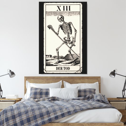 Der Tod / Death Tarot Card Canvas Afdruk (Insitu (Slaapkamer))