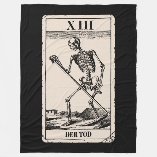 Der Tod / Death Tarot Card Fleece Deken (Voorkant)