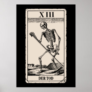 Der Tod/Death Tarot Kaart Poster
