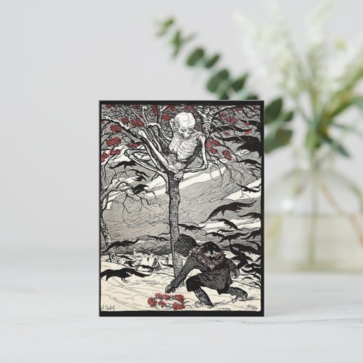 Der Tod im Baum briefkaart (Staand voorkant)