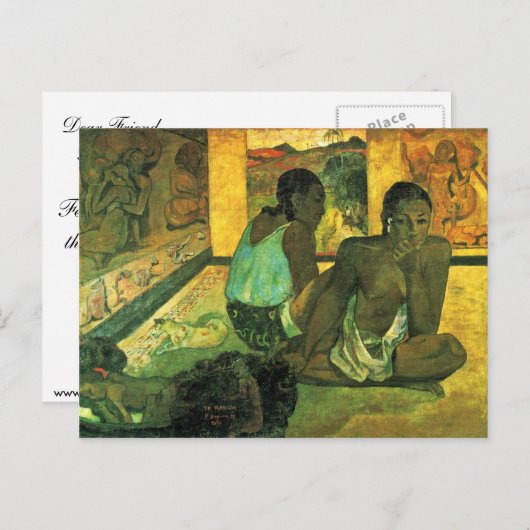 Der Traum (Reria) van Gauguin Paul Briefkaart (Voorkant / Achterkant)