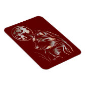 Der träumende junge Wolf Premium Flexi Magnet Magneet (Rechterzijde)