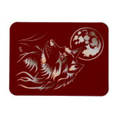 Der träumende junge Wolf Premium Flexi Magnet Magneet (Horizontaal)