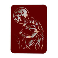 Der träumende junge Wolf Premium Flexi Magnet