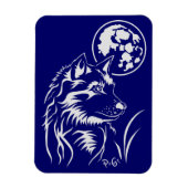 Der träumende junge Wolf Premium Flexi Magnet Magneet (Verticaal)