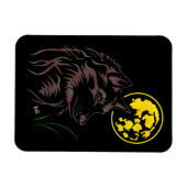 Der träumende junge Wolf Premium Flexi Magnet Magneet (Horizontaal)