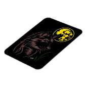 Der träumende junge Wolf Premium Flexi Magnet Magneet (Linkerzijde)