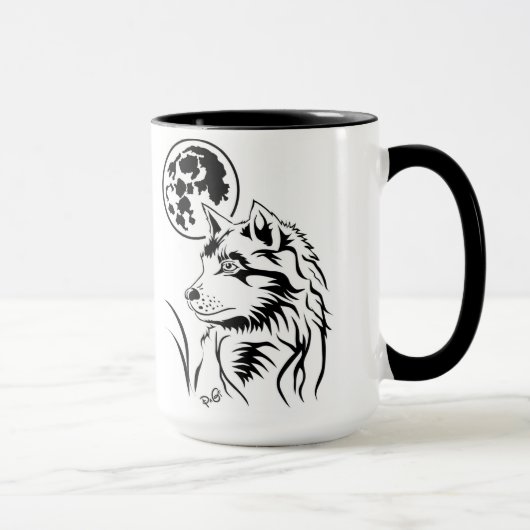 Der träumende junge Wolf Tasse Mok (Rechts)