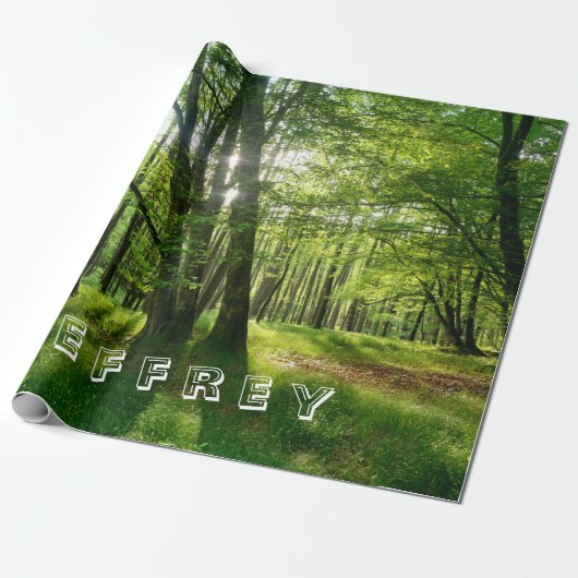 Der Wald mit Deinem Namen Cadeaupapier (Uitgerold)