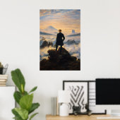 Der Wanderer über dem Nebelmeer door Friedrich Poster (Thuiskantoor)